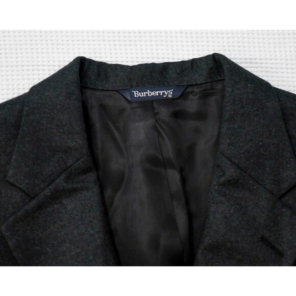 Burberry Vintage Wool Blazer Charcoal Mens 80s 90s Sportcoat EUC - Picture 2 of 5